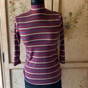 Wine combo long sleeves turtleneck